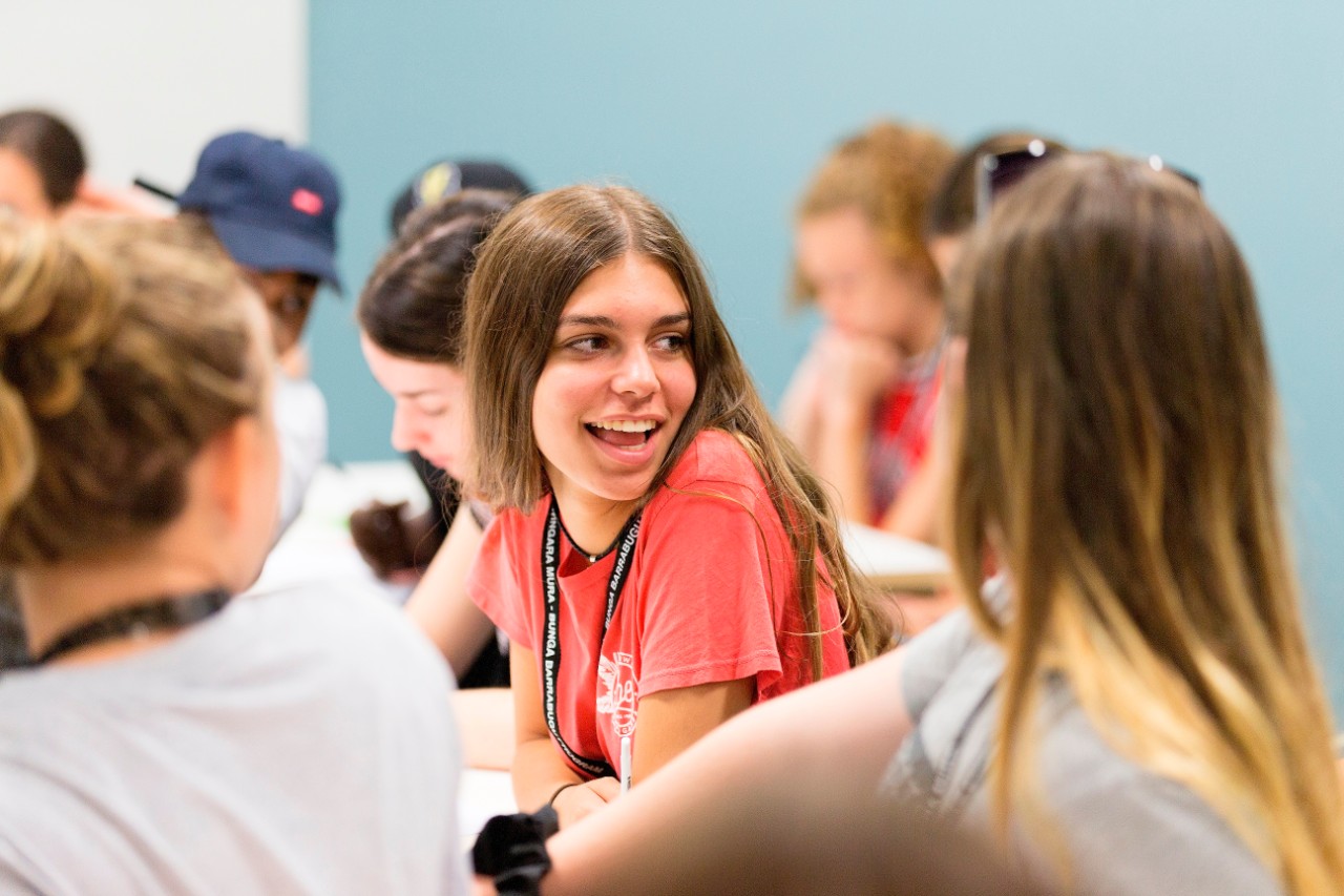 A photo of students in a class