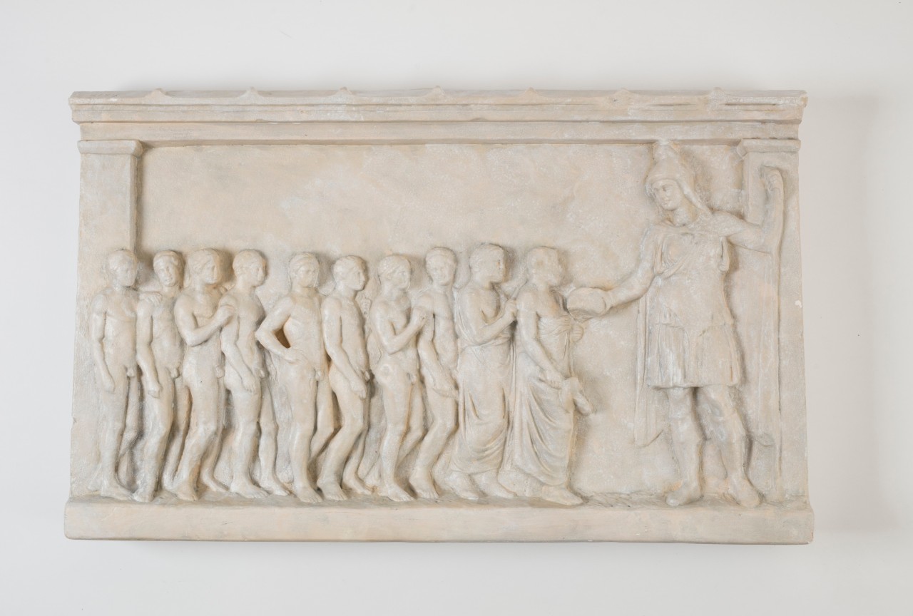 Plaster cast of athletes