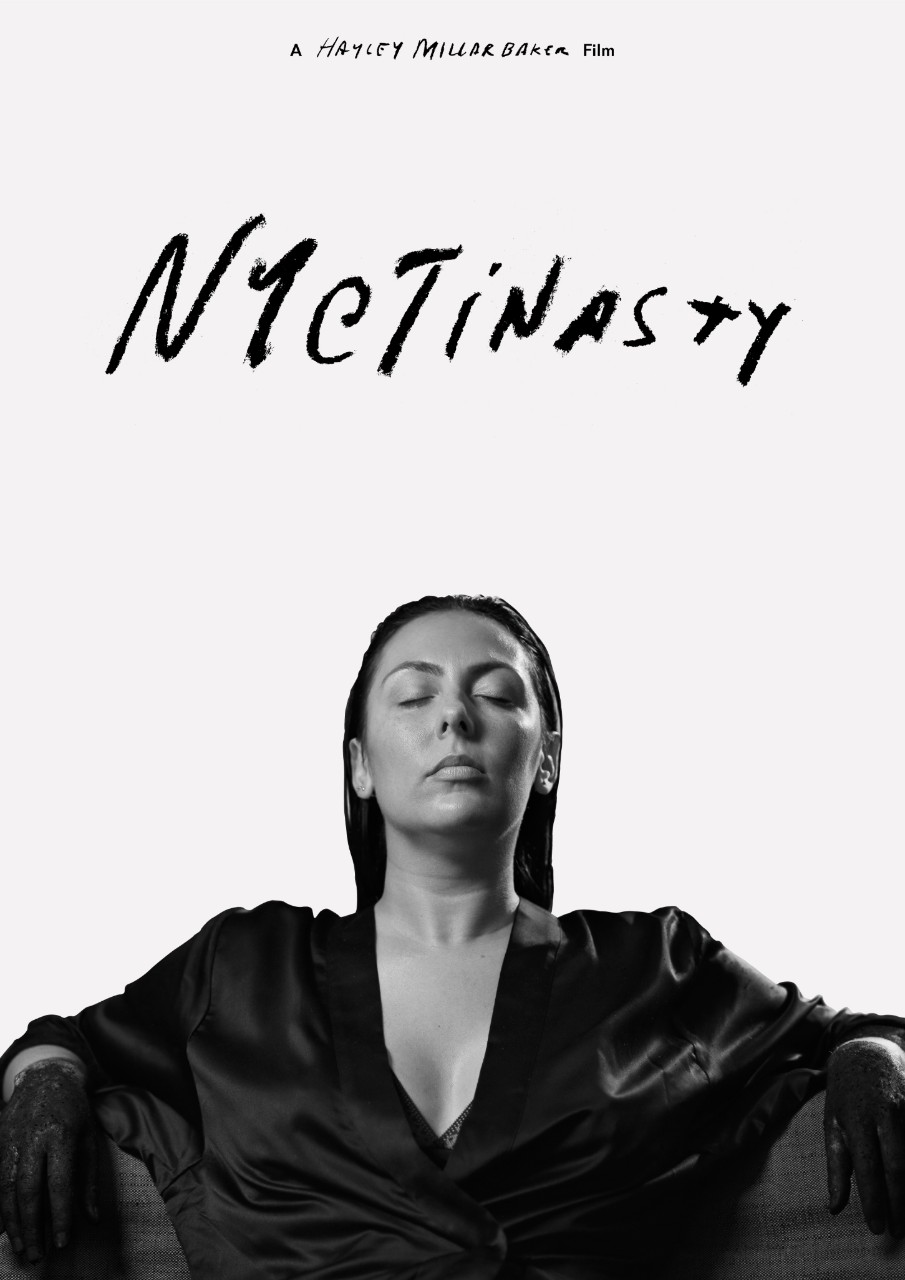 poster image of a woman with closed eyes and serene look on her face tilted slightly backwards