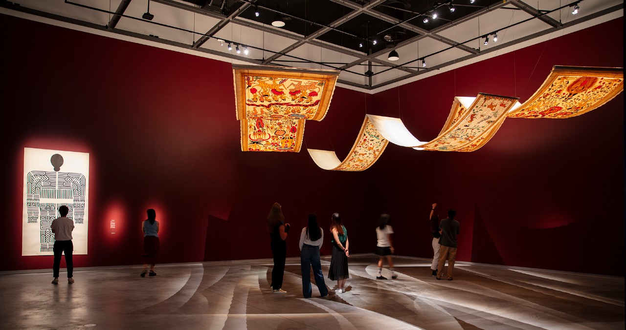 Artworks by Mangala Bai Maravi and Citra Susmita on display at the Chau Chak Wing Museum