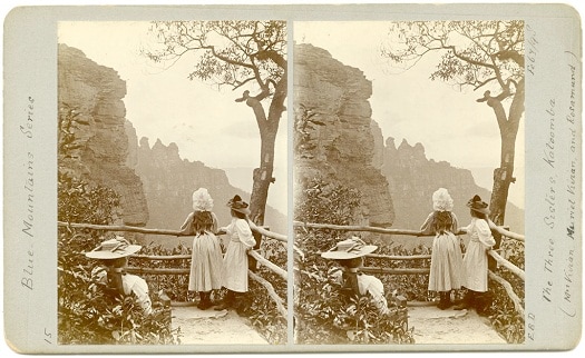Photograph of the Three Sisters, Katoomba, NSW, 1898