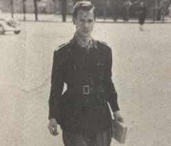 Ivio Duranti during his university days dressed in the uniform of the Gruppi Universitari Fascisti. 