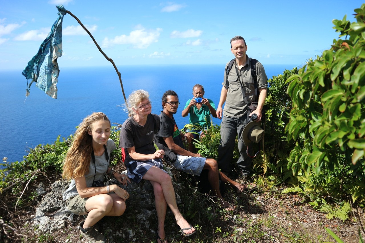 Dr James Flexner and colleagues in Vanuatu.