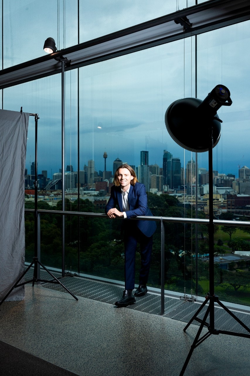 Portrait of Ben Robinson, senior analyst for consulting company, Deloitte 