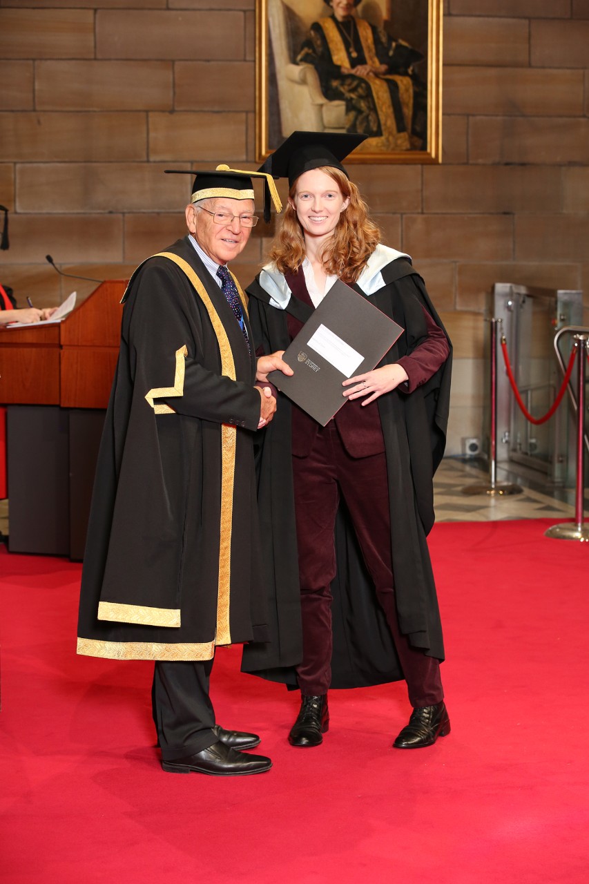 Sally Andrews at her graduation in 2017