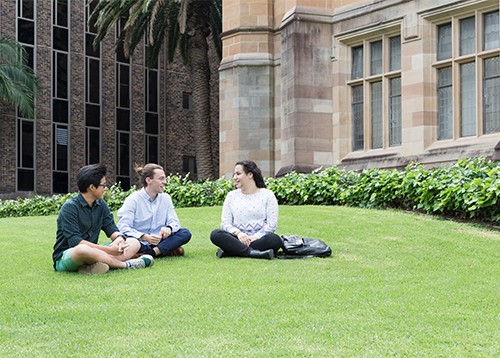 Group of students on campus.