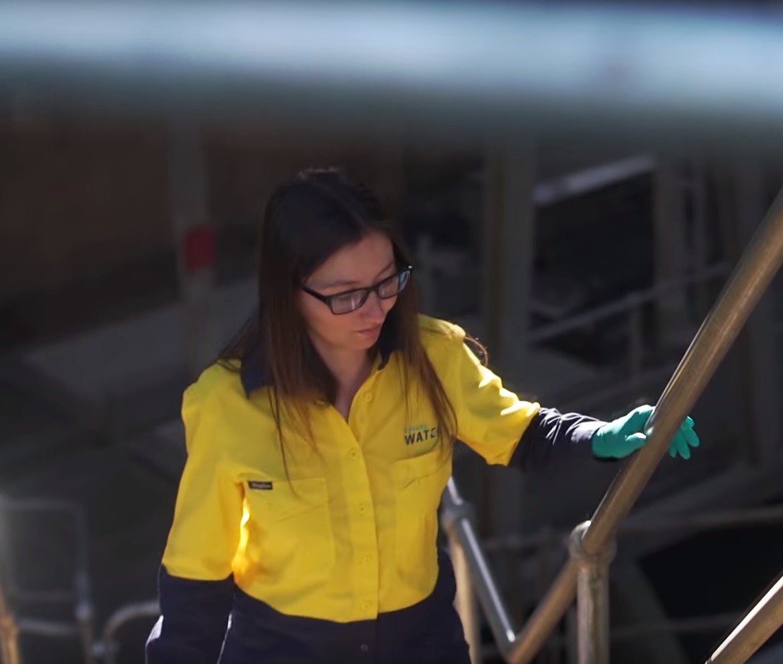 Sally Rewell at SydneyWater site
