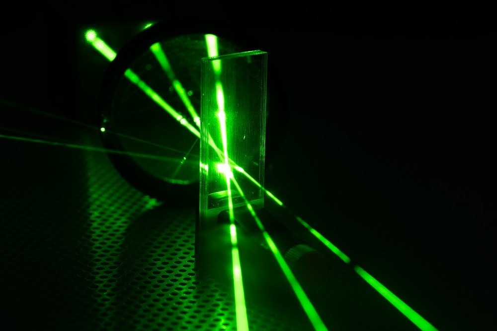 Green photonics laser being tested in laboratory