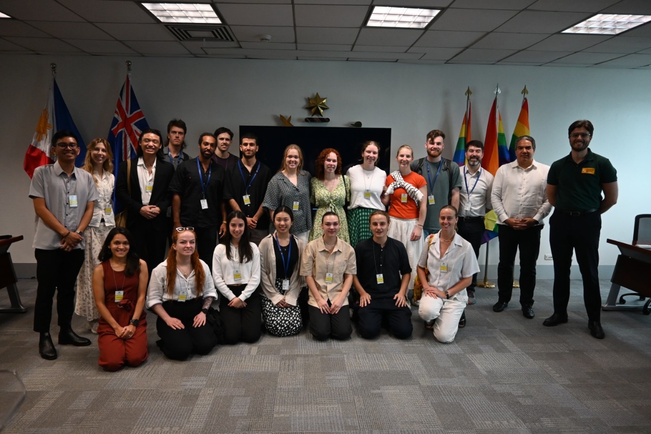 Group of students at Australian Embassy in Manila.