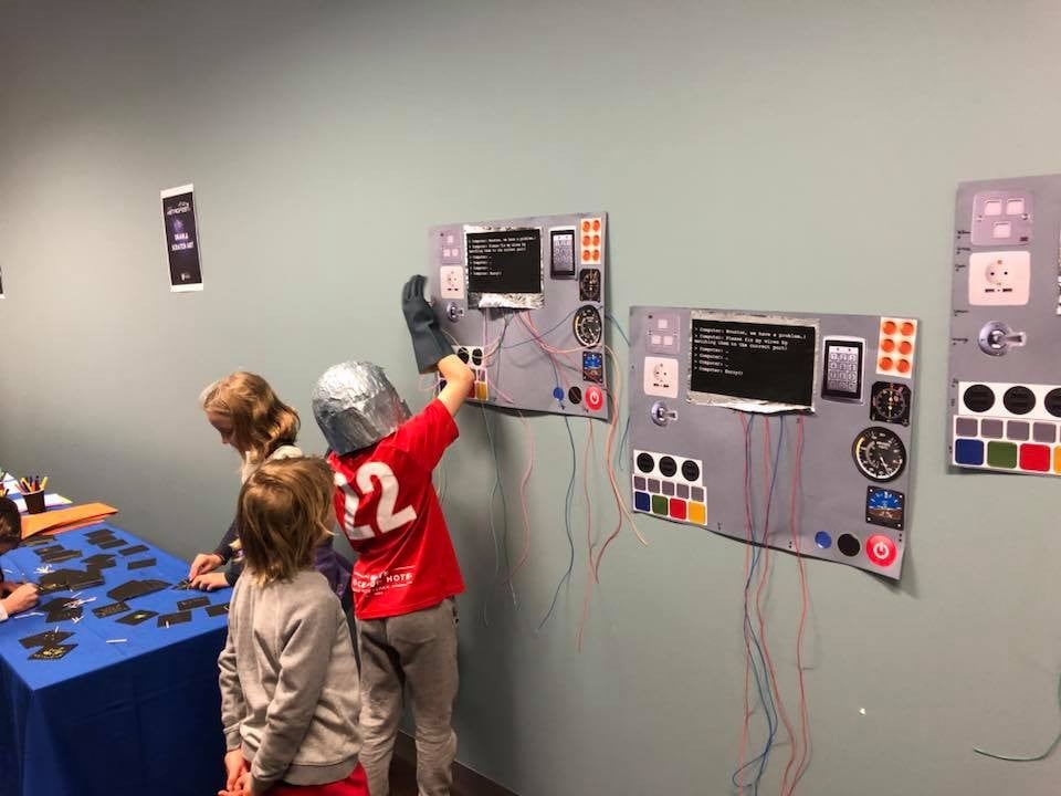 Kids in Space activity room at Astrofest 2018
