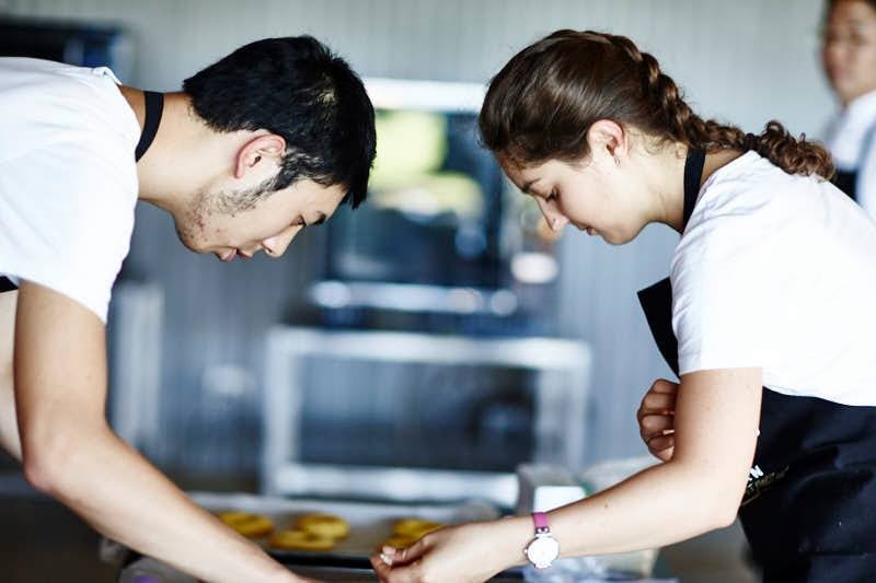 Sarah Dawes and Andrew Dong competing together in the Australian Macadamias Innovation Challenge