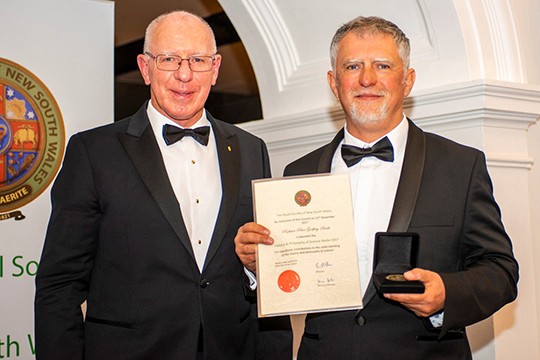 Professor Peter Godfrey-Smith and the Governor of New South Wales.