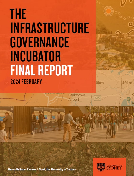 Cover for infrastructure governance incubator final report