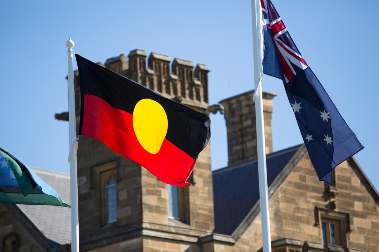 Aboriginal and Torres Strait Islander and Australian flags