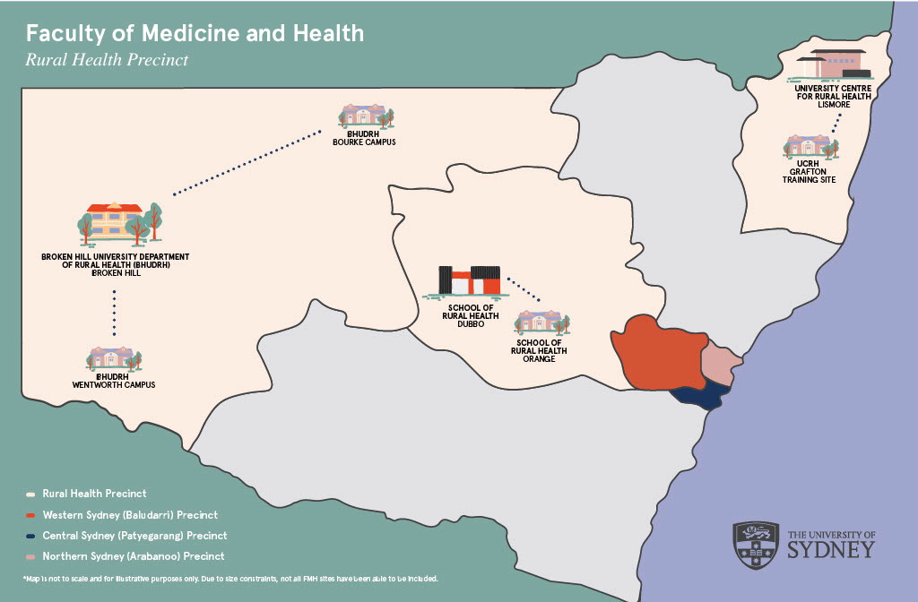 Map of our Rural Health Locations