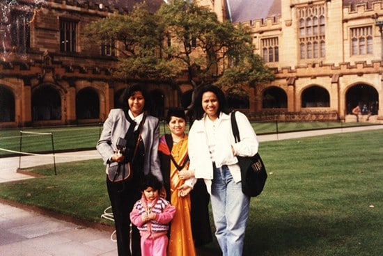 Dr Vadana Joshi on campus in 1999