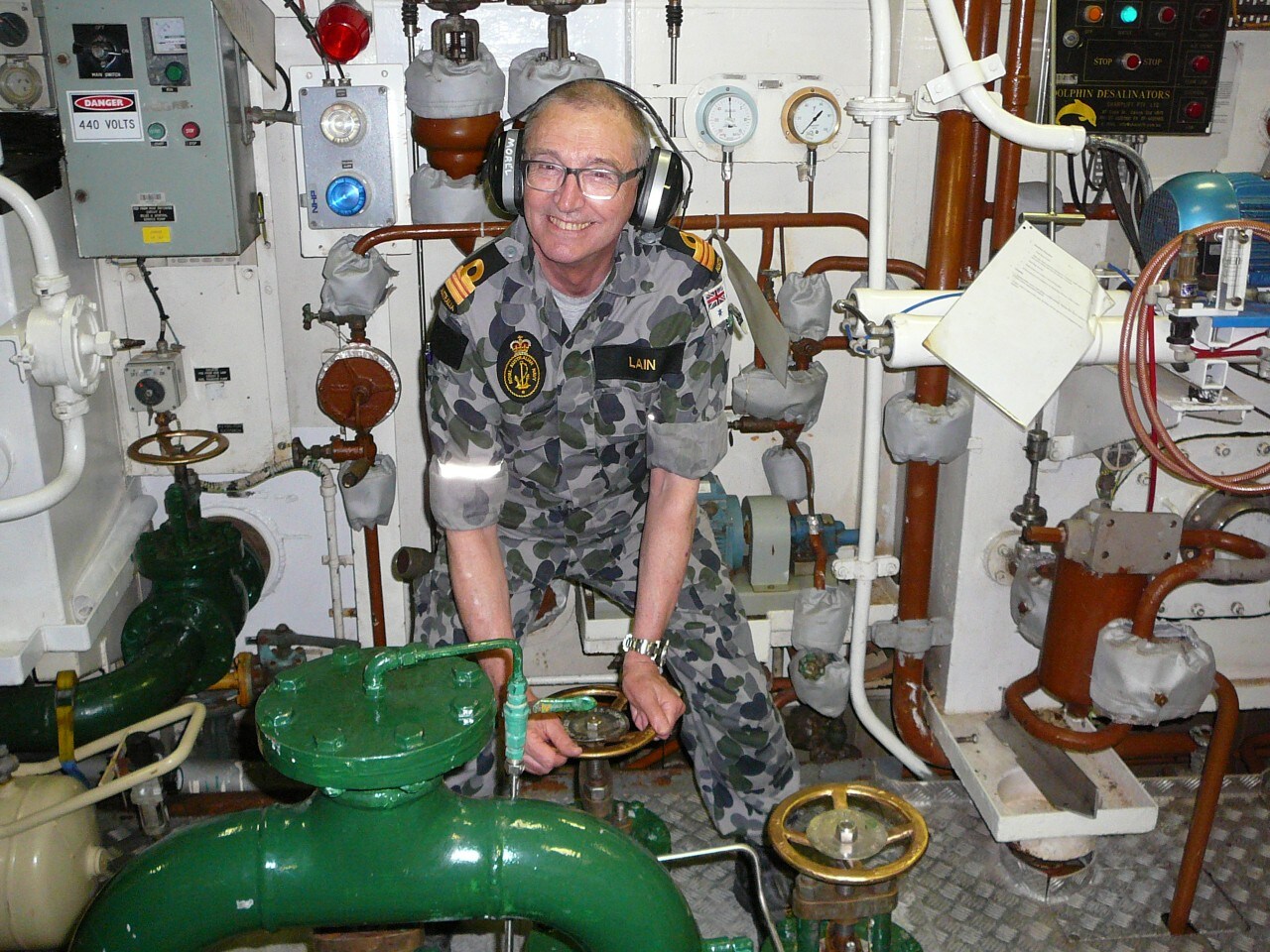 Dr Lain in his Navy uniform