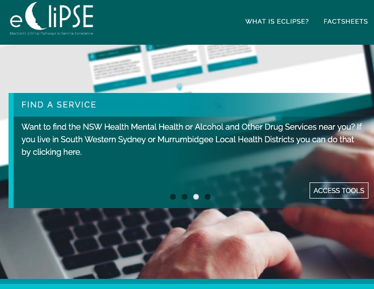 Screenshot of the eCLiPSE website