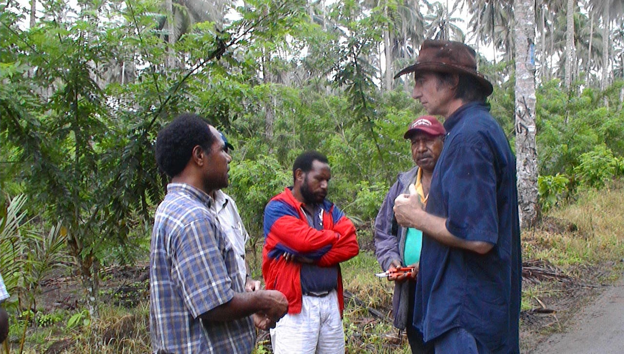 David Guest with Cocoa Farmers in PNG