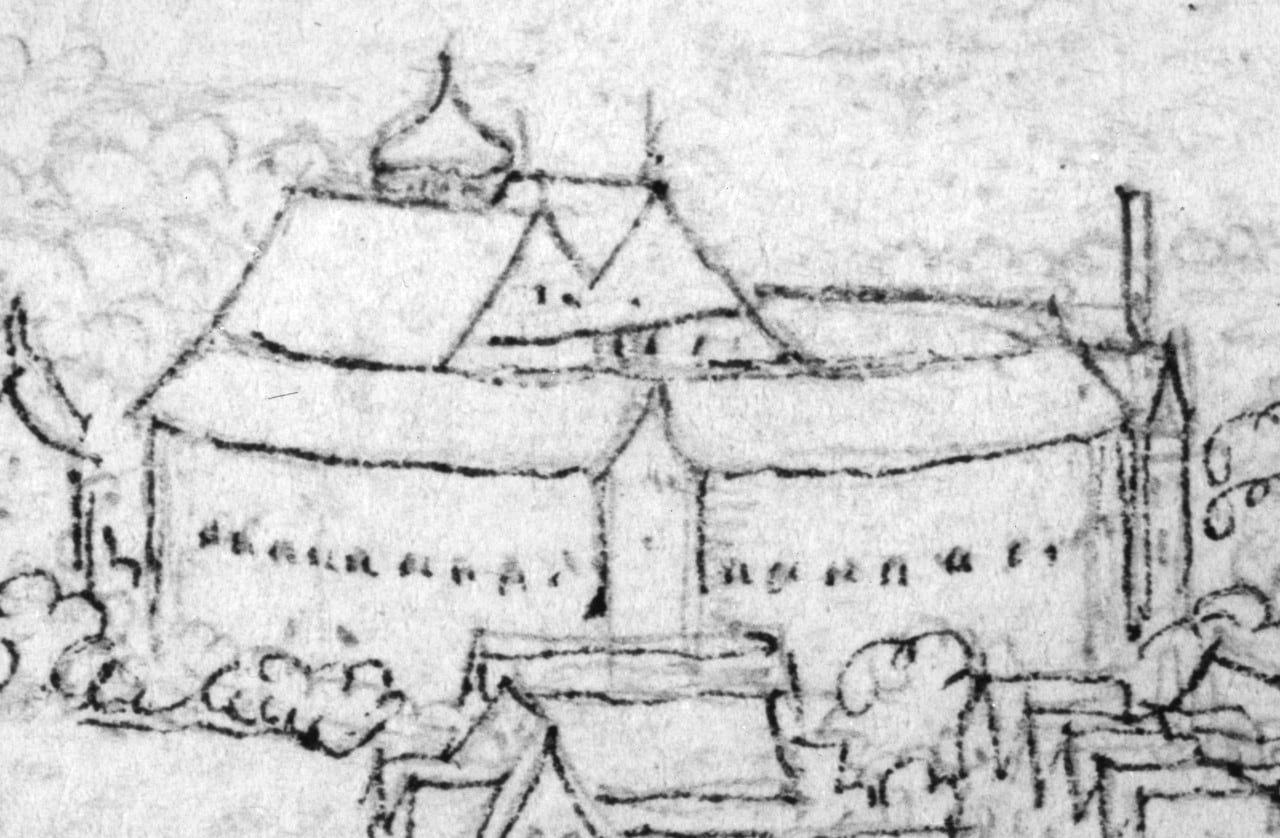 Wenceslaus Hollar's sketch of the Globe. Image: Yale Center for British Art, courtesy Tim Fitzpatrick.