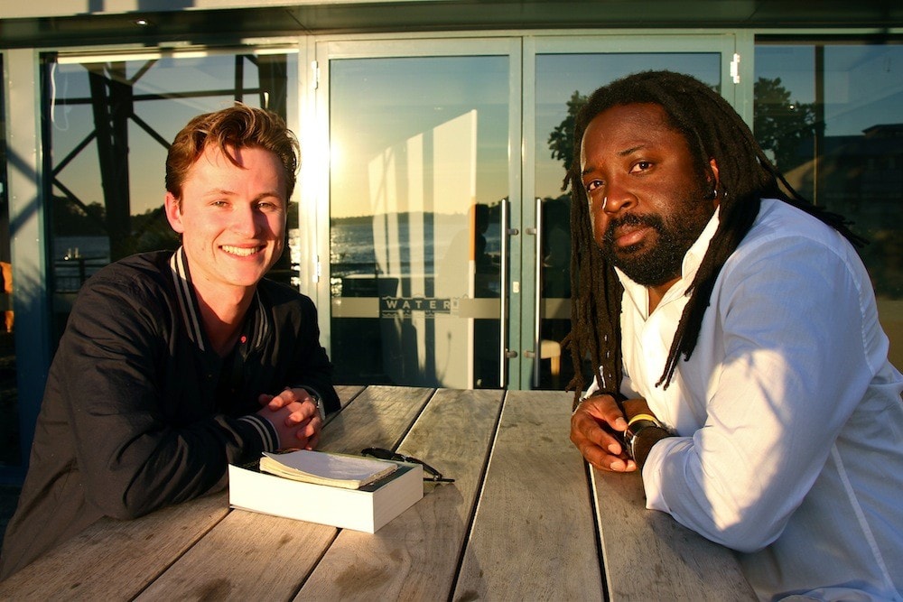 Tom St John and Marlon James at the Sydney Writers' Festival.
