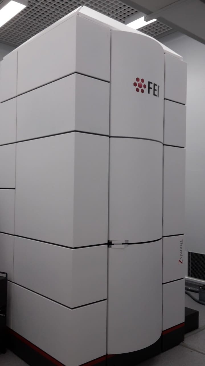 The aberration-corrected transmission electron microscope in the Sydney Nanoscience Hub.