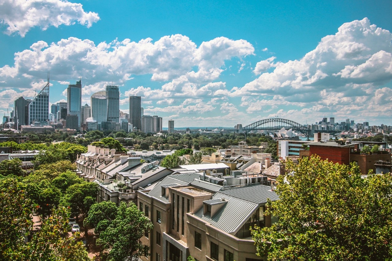 View of Sydney city and surrounding buildings