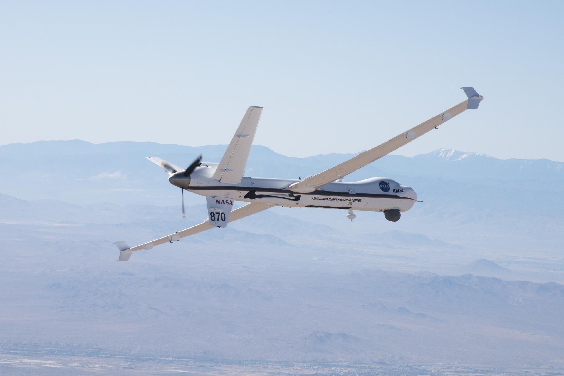 Ikhana, a remotely piloted aircraft, is tested by NASA. Photo credit: NASA