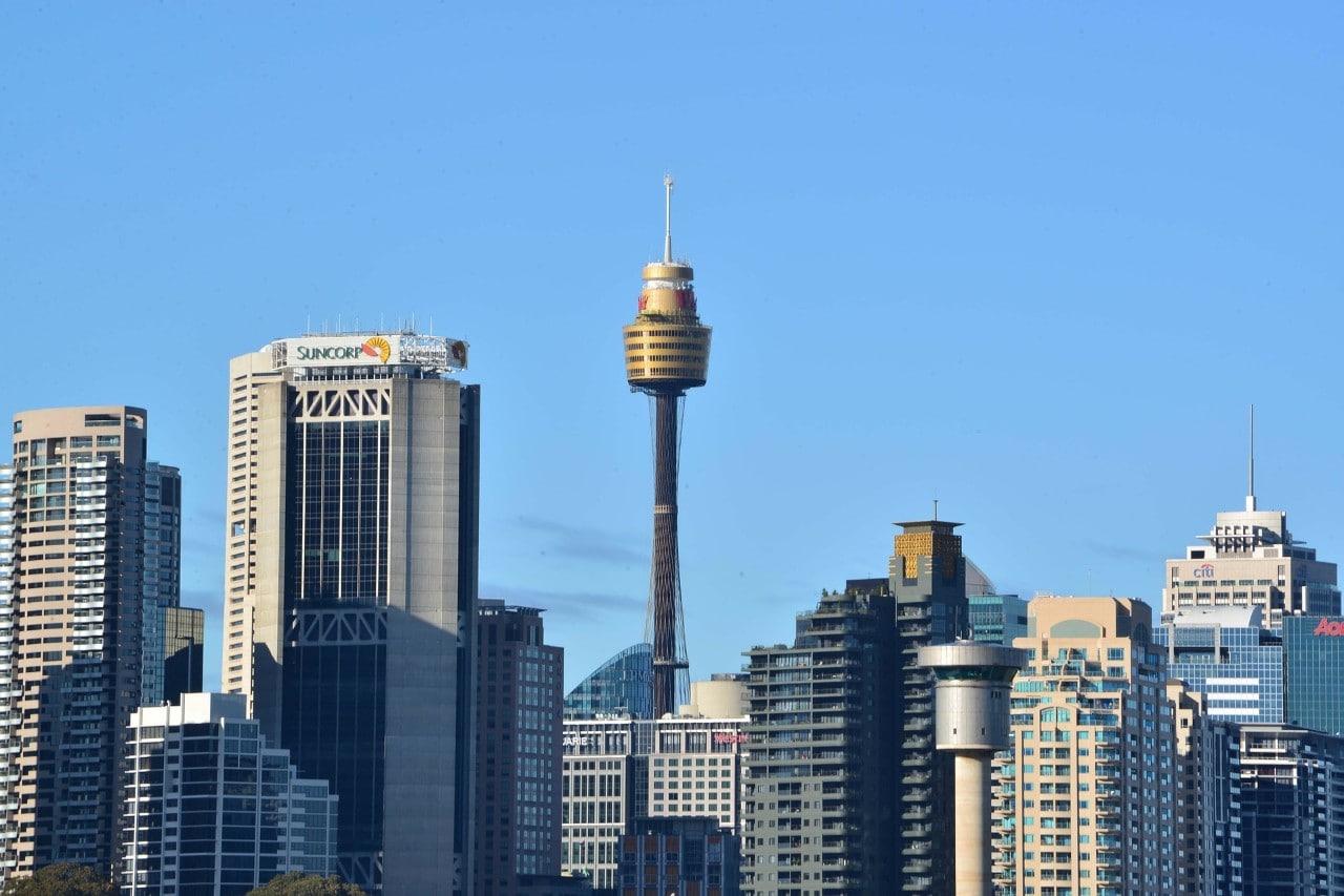 photo of the Sydney skyline with centrepoint tower