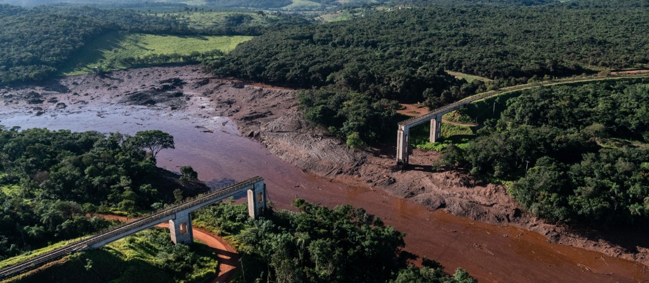 The Corrego do Feijåo tailings dam burst in Brumadinho, Brazil, on 25 January 2019, killing 270 people. Photo: IDF