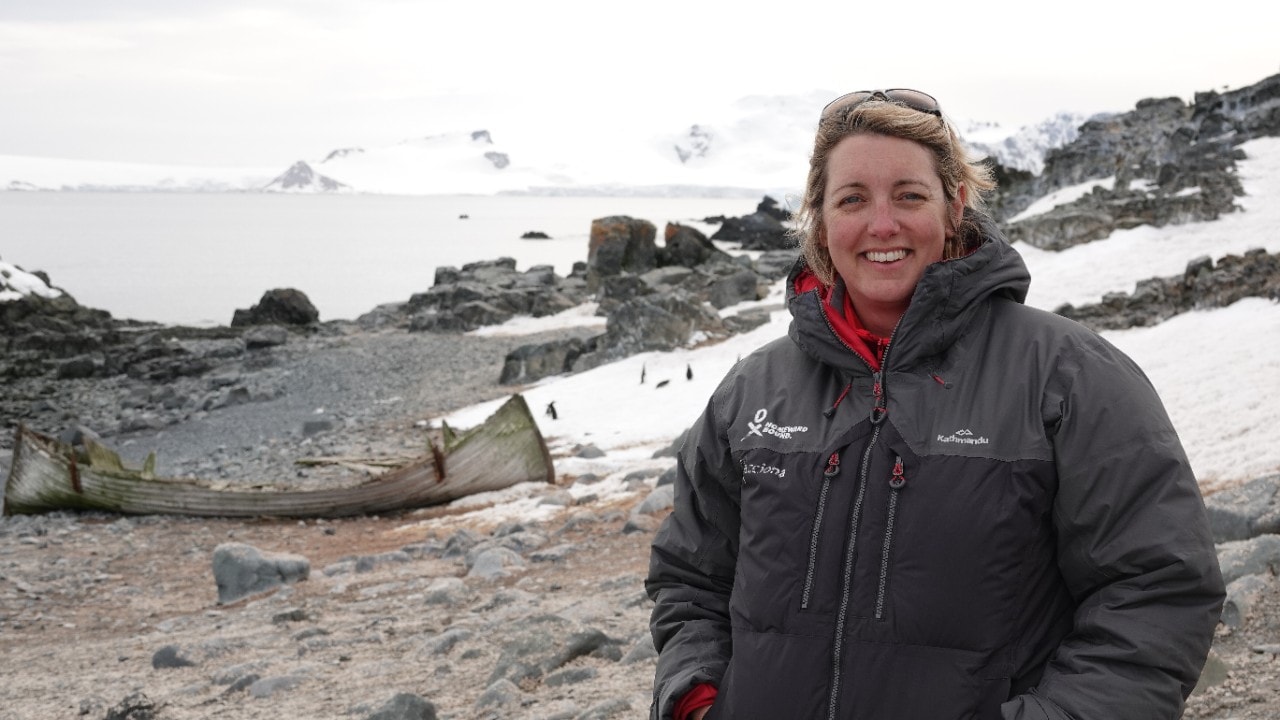 Dr Carolyn Hogg in Antarctica.