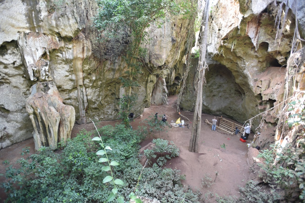 photo of the cave site where the body was found