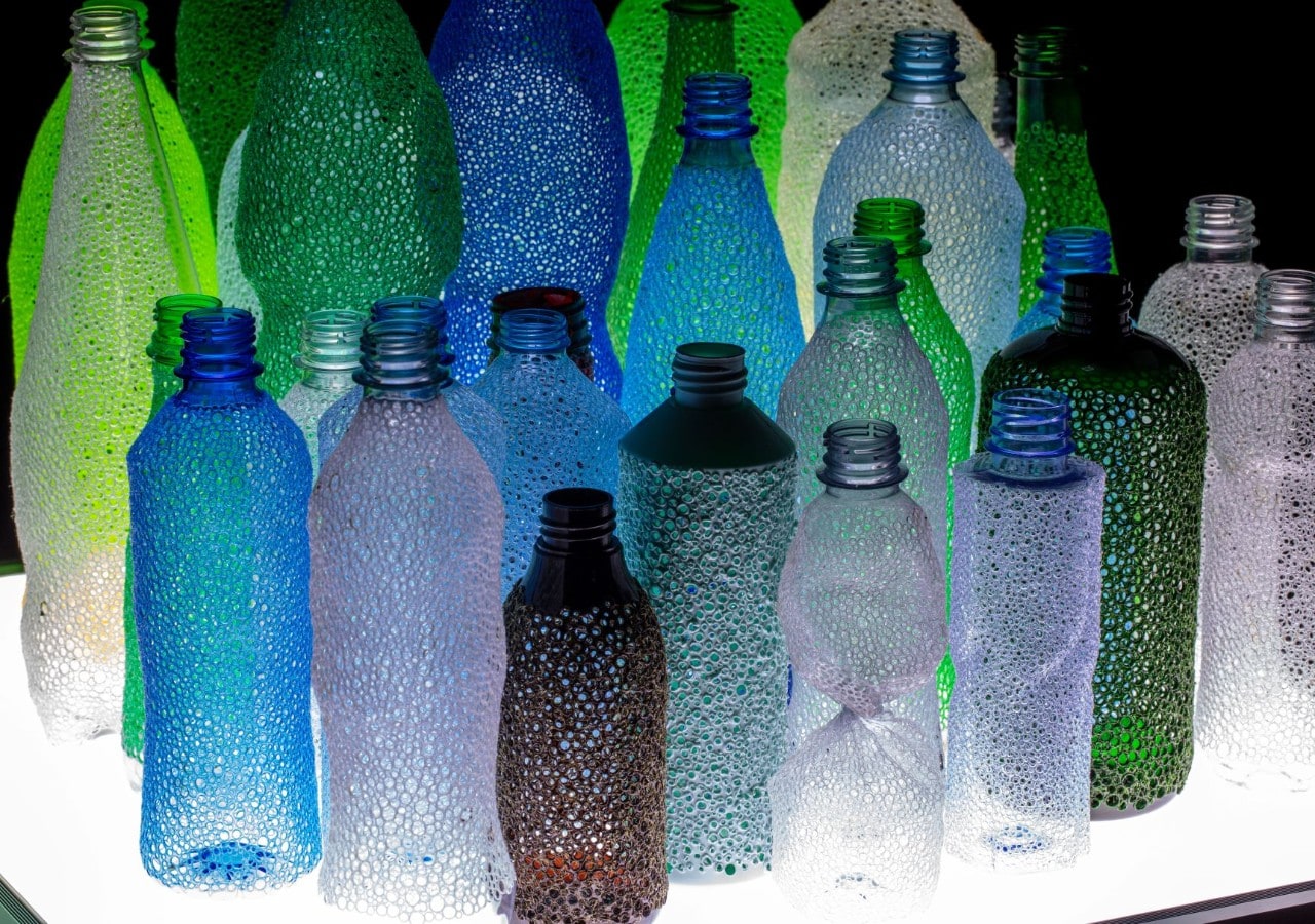 Sarah Goffman artwork Perforated bottles AD 2021 