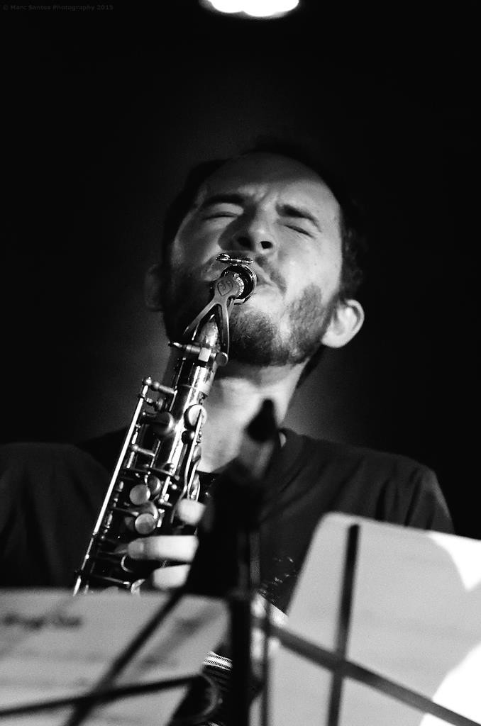 a man playing saxophone