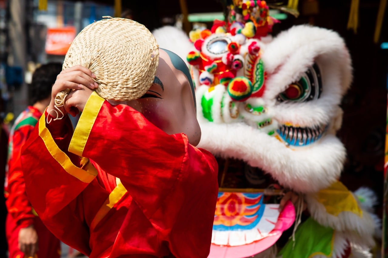 photo of a Chinese Lion Dance for New Year