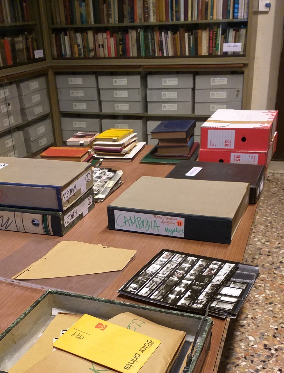 Image of Terzani's personal library and archive in Giorgio Cini Foundation, Venice