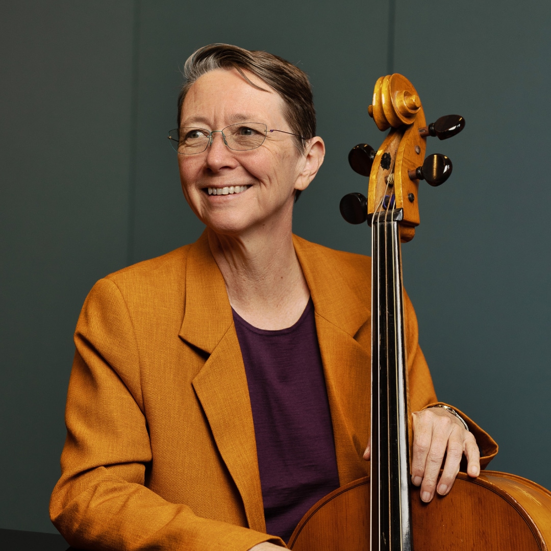 photo of a woman with a cello