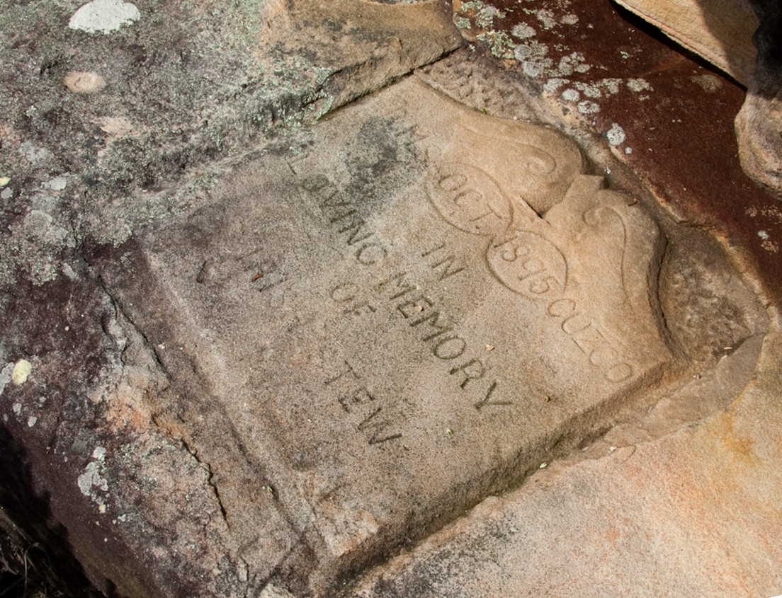 Inscription of in loving memory of Irish stew