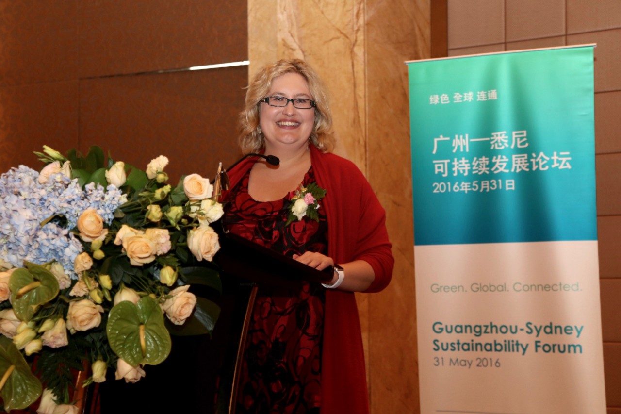 Pro-Vice-Chancellor (Global Engagement) Professor Katherine Belov at the Sydney-Guangzhou Sustainability Forum. Image: City of Sydney.