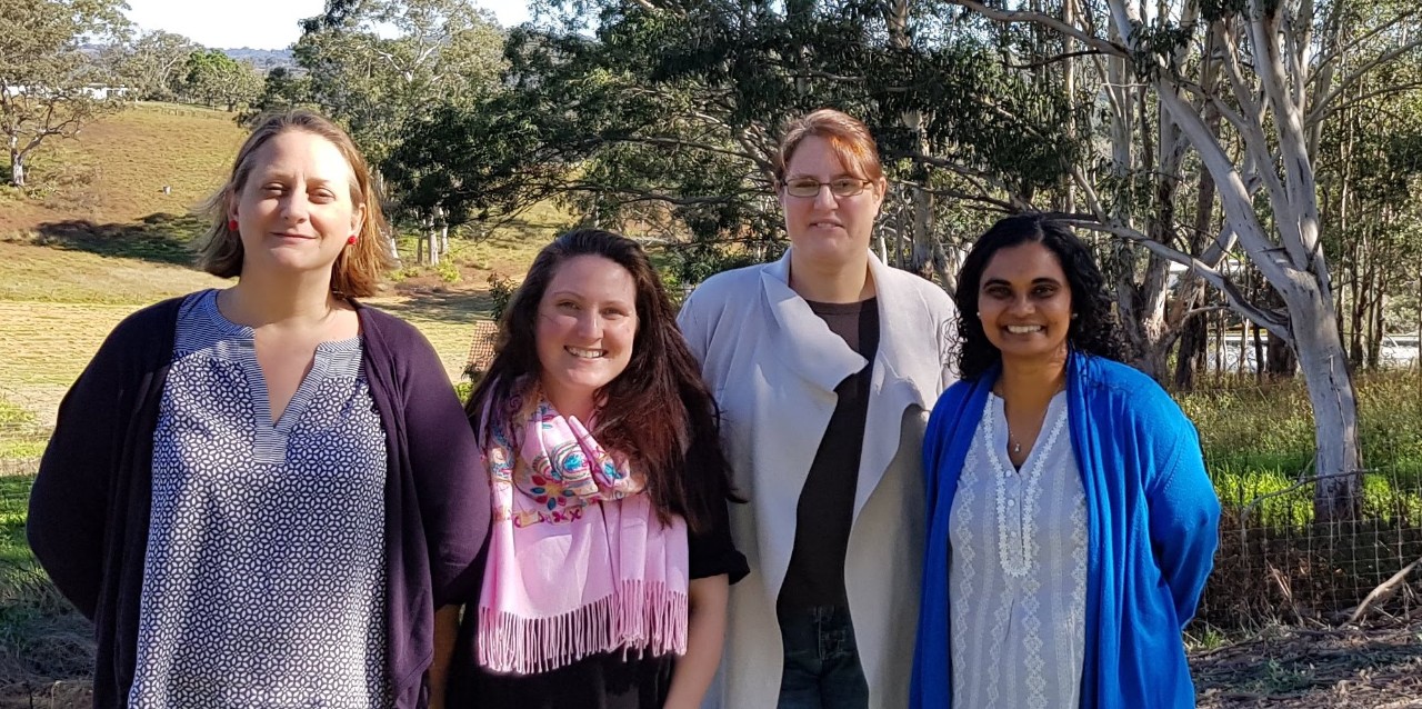 All-female team: Auriol Purdie, Hannah Pooley (postdoctural researcher), Karren Plain and Kumudika de Silva (left to right).