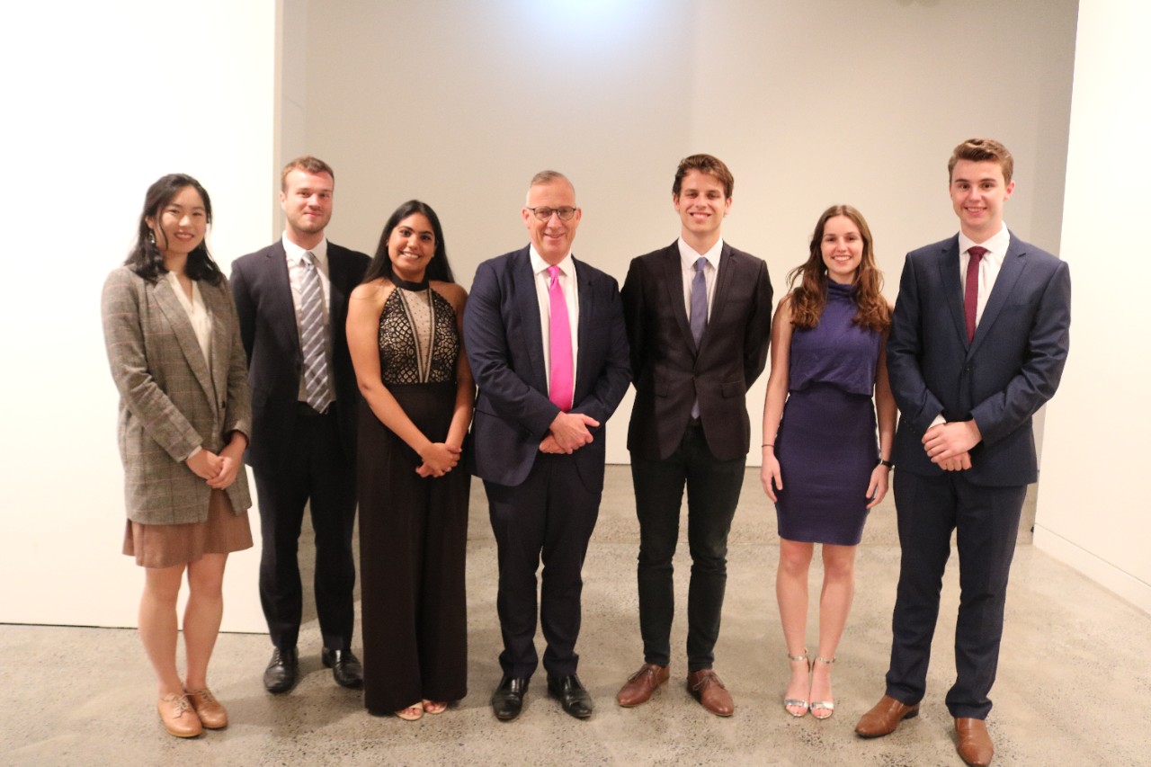 Dr Michael Spence with finalists