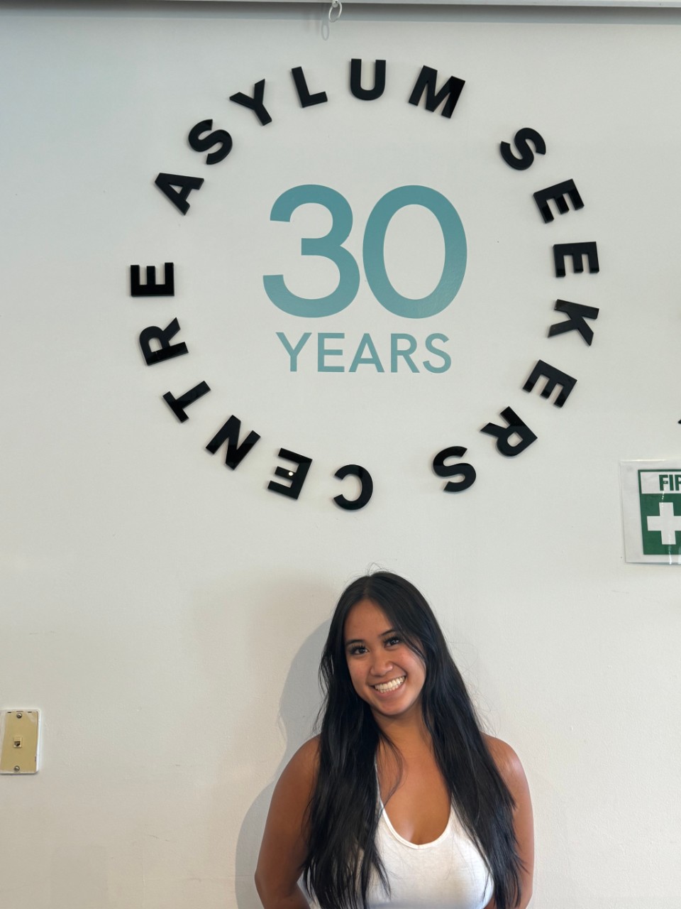 Kintan at the Asylum Seekers Centre, where she interned in Sydney.