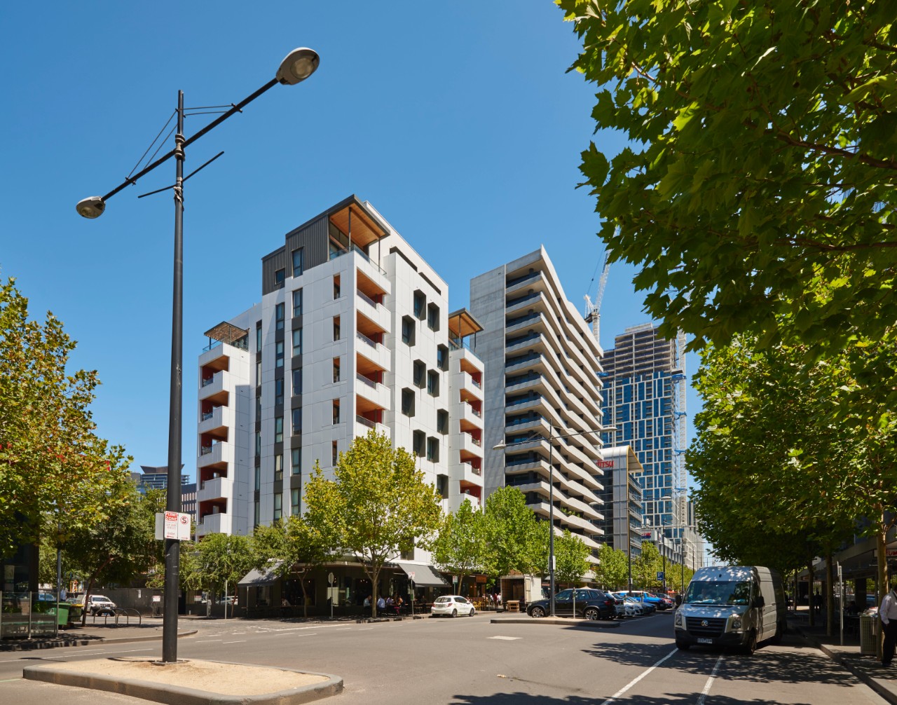 Forte in Victoria Harbour, Melbourne, designed and constructed by Lendlease. It is Australia’s first timber high-rise apartment building.