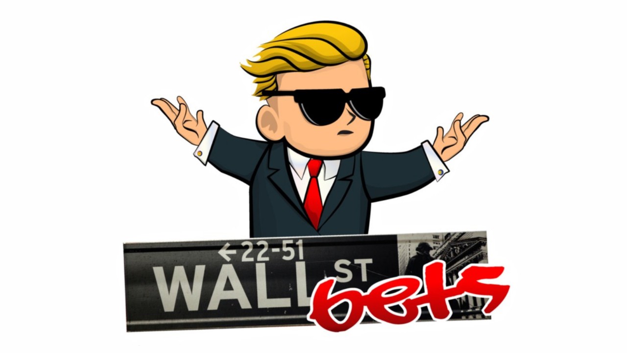 The logo for Reddit community r/WallStBets