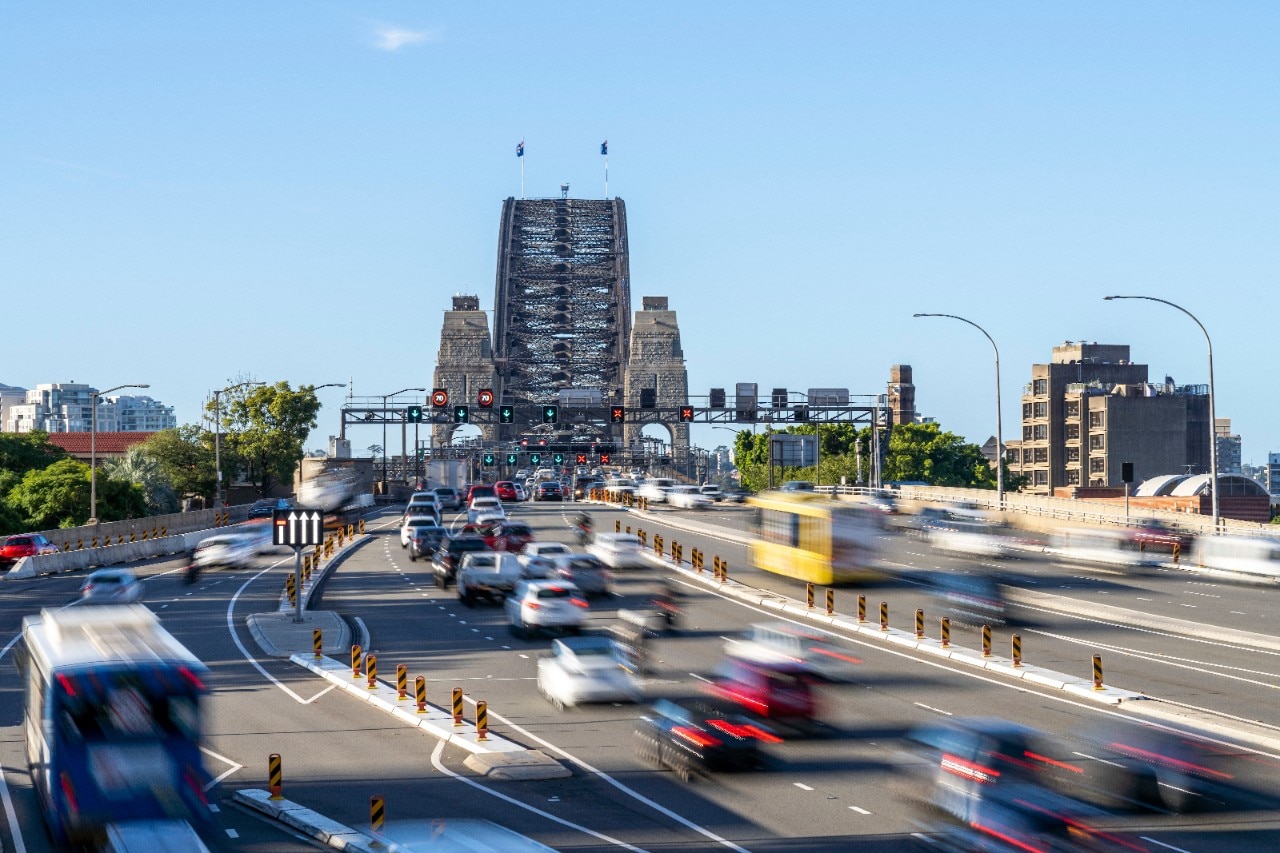 Traffic on Sydney Harbour Bridge