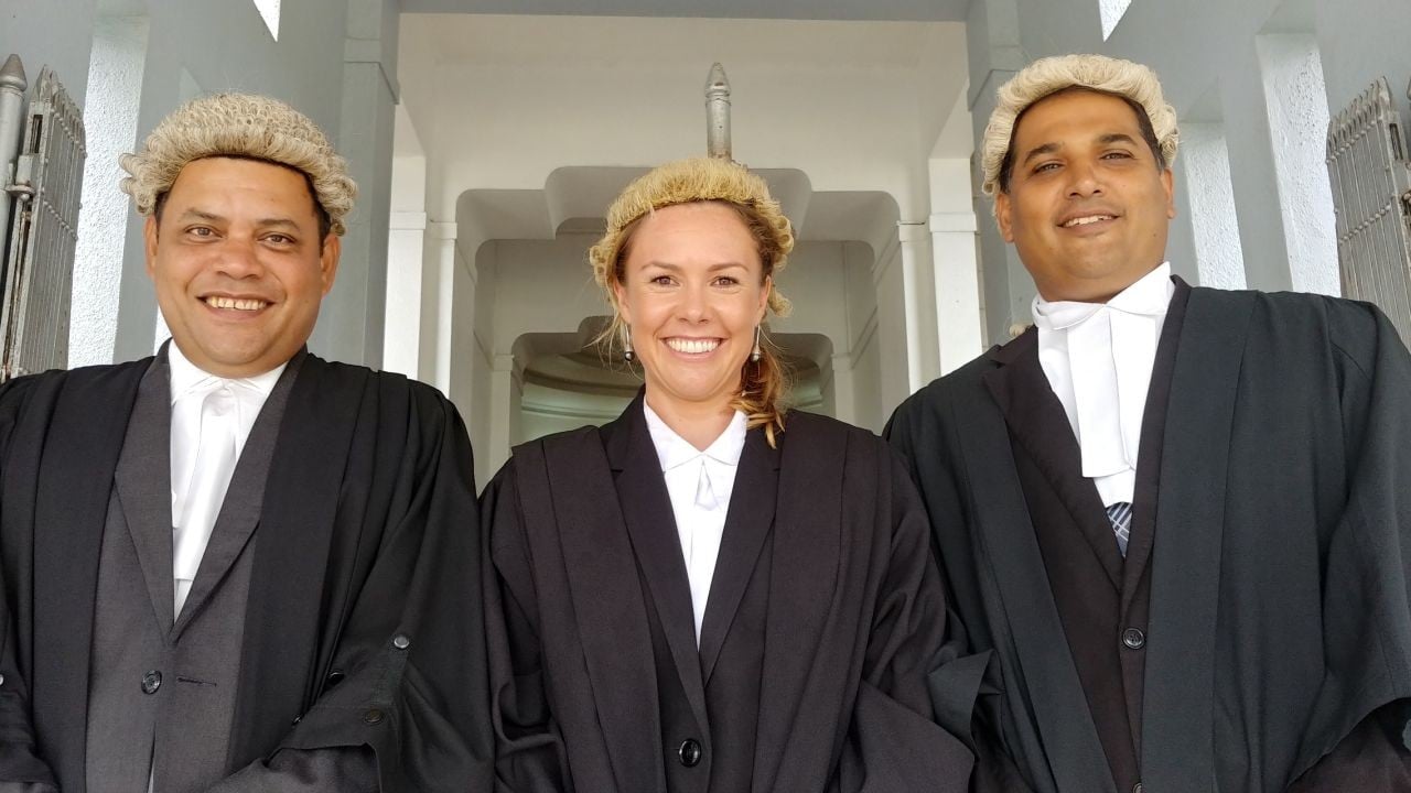 Sam Cook after admission to the High Court of Fiji