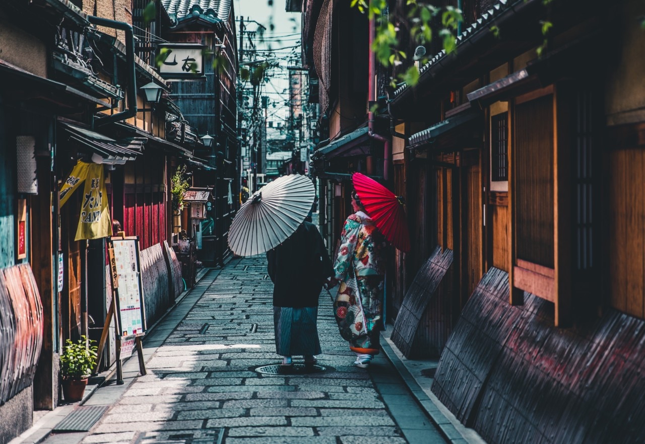 On the streets of Kyoto, Japan