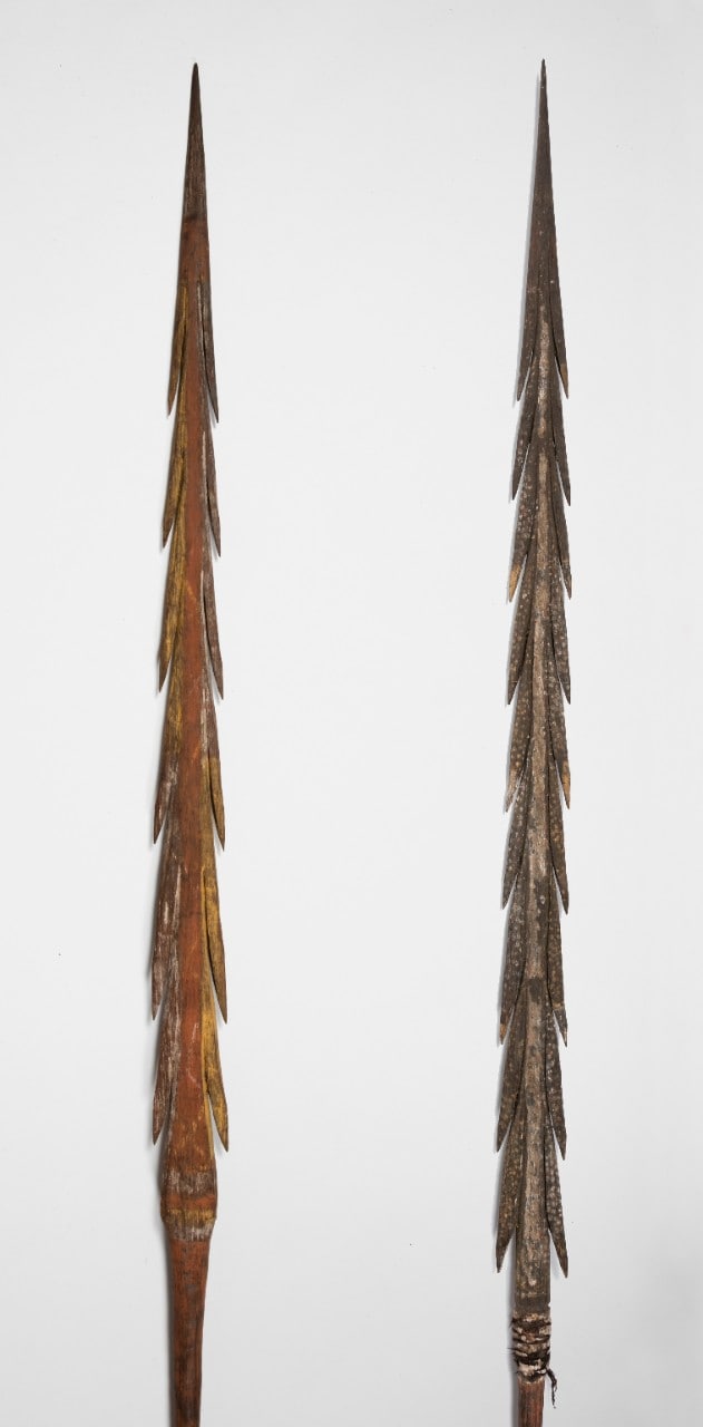 Two spears from the Tiwi Islands.