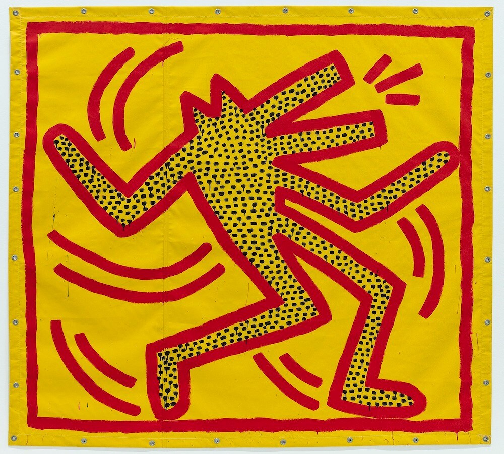 Print of a dancing, barking dog