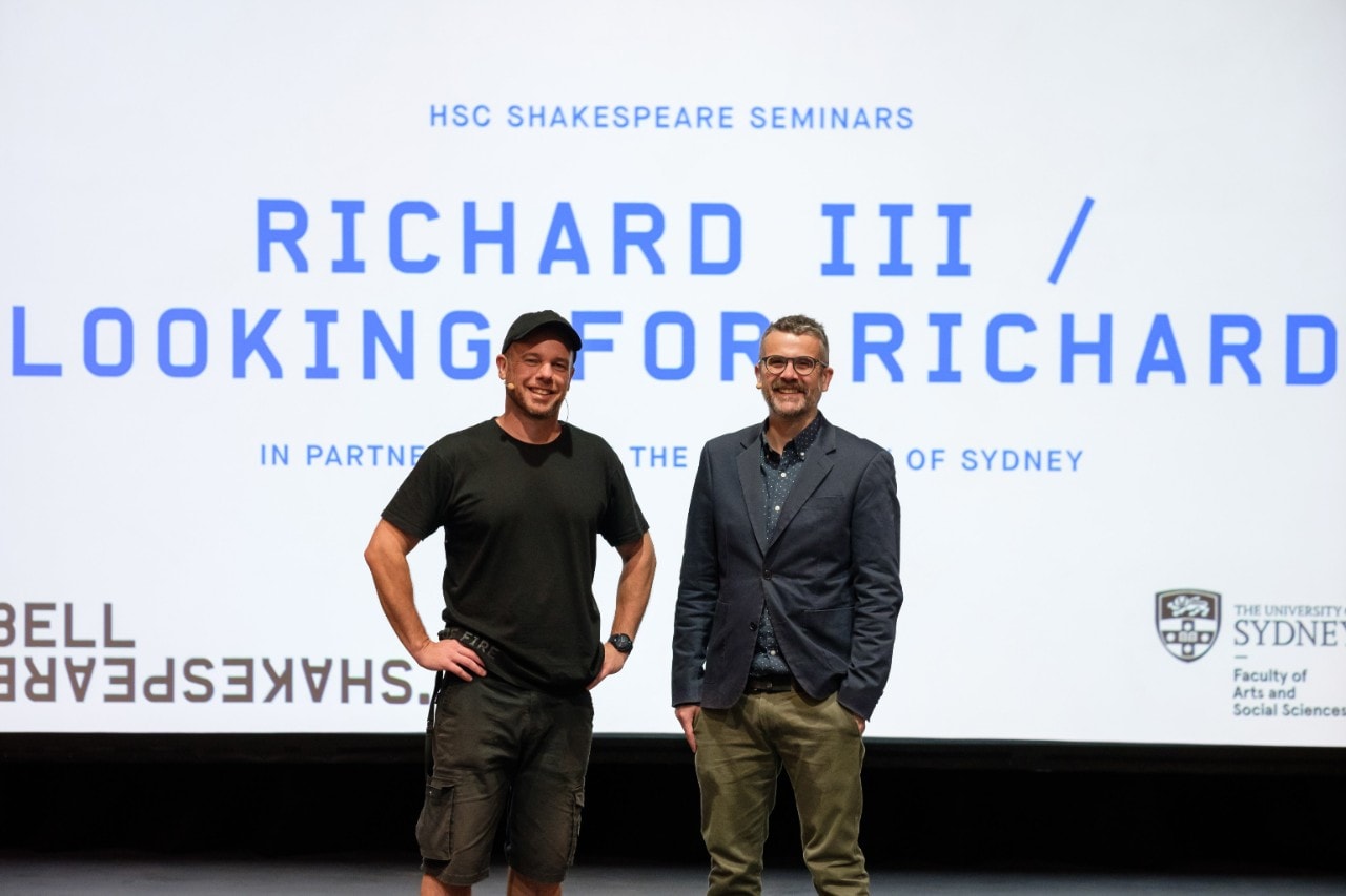Mr Huw McKinnon and Dr Huw Griffiths at Shakespeare Seminar 2022